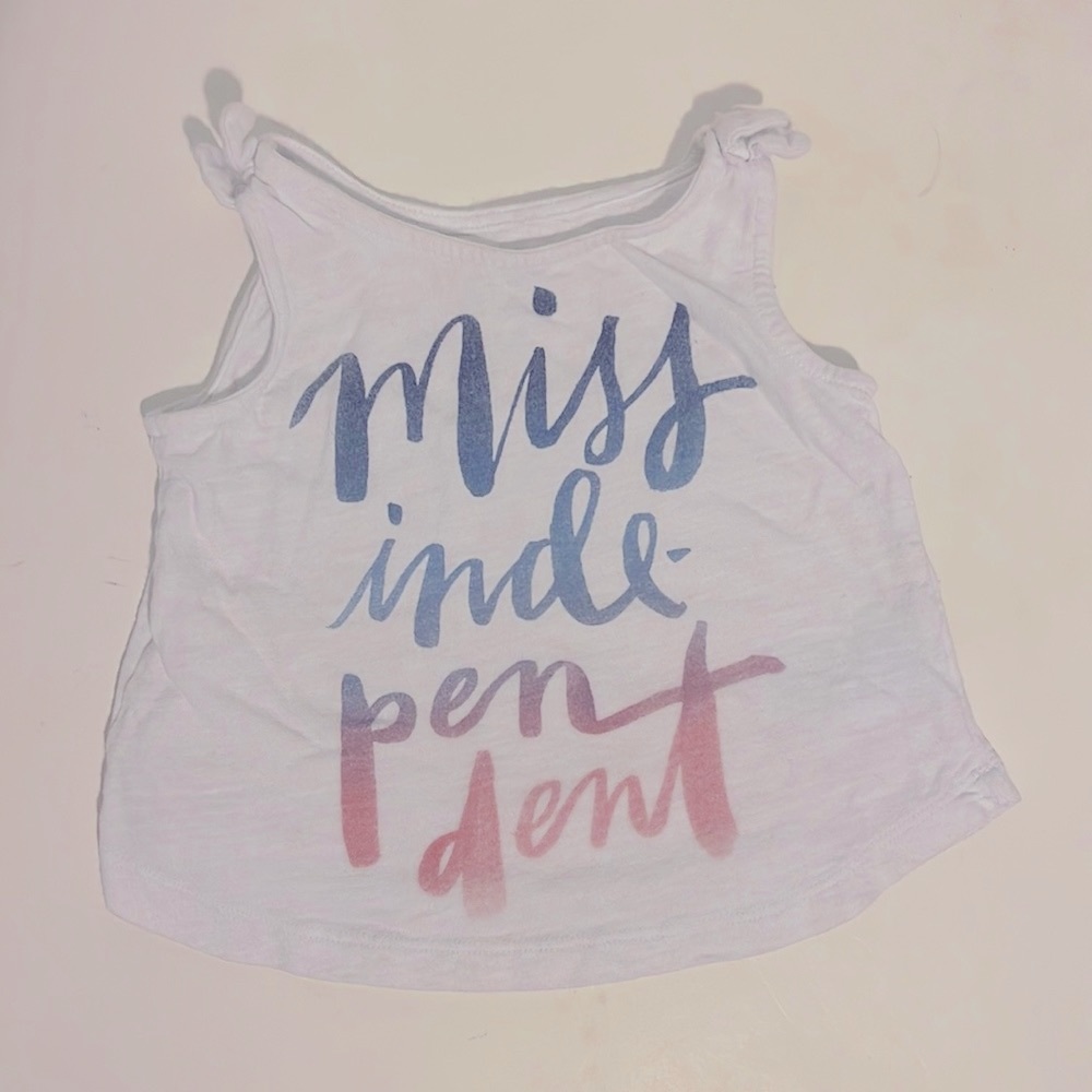 Miss Independent 18 month old navy tank top